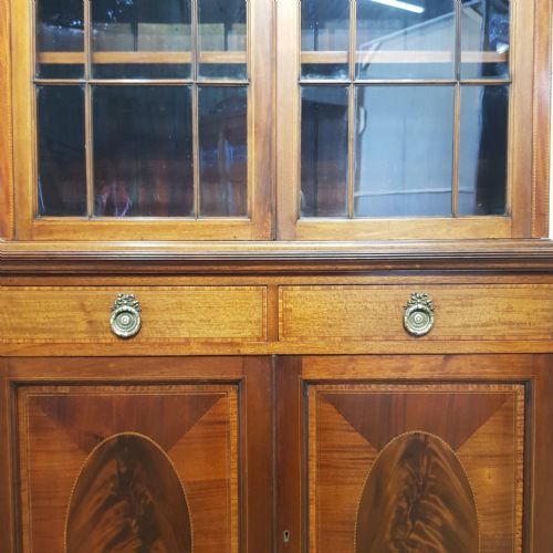 AN EDWARDIAN MAHOGANY LIBRARY BOOKCASE C1910 - ADDITIONAL PHOTO 7