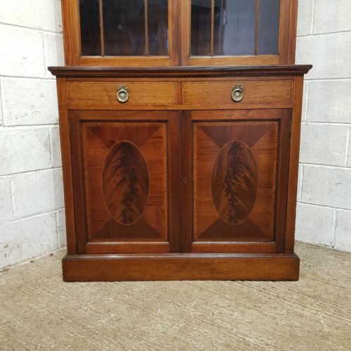 AN EDWARDIAN MAHOGANY LIBRARY BOOKCASE C1910 - ADDITIONAL PHOTO 11