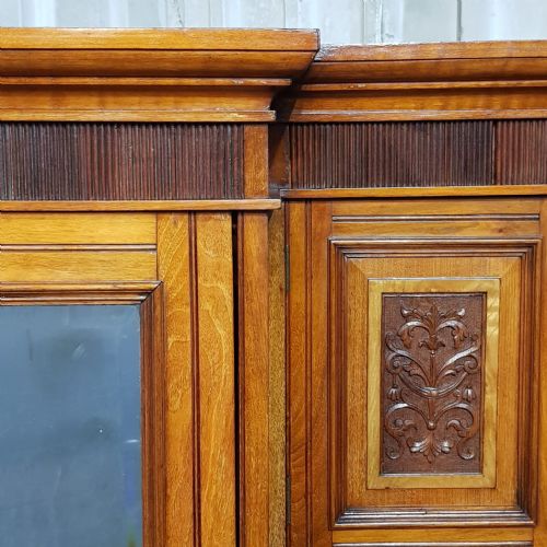 AN EDWARDIAN WALNUT AND ASH COMBINATION WARDROBE C1900 - ADDITIONAL PHOTO 5