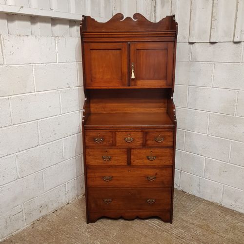 A LATE VICTORIAN MAHOGANY GENTLEMAN'S DRESSING CHEST C1890 - ADDITIONAL PHOTO 6