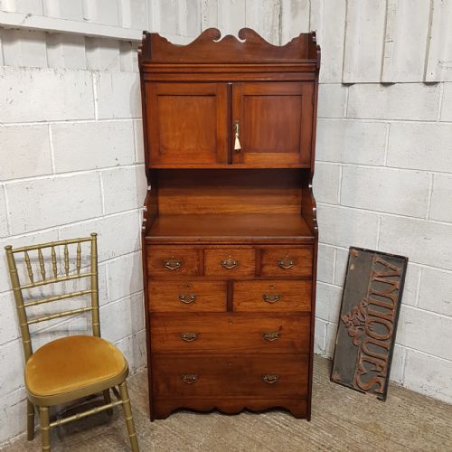 A LATE VICTORIAN MAHOGANY GENTLEMAN'S DRESSING CHEST C1890 - ADDITIONAL PHOTO 7