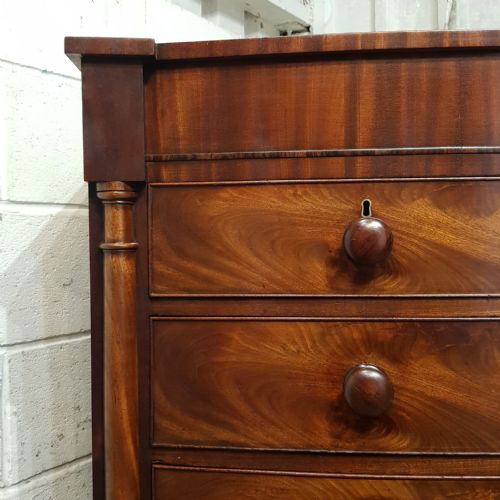 A VICTORIAN MAHOGANY 5HT CHEST OF DRAWERS C1870 - ADDITIONAL PHOTO 1