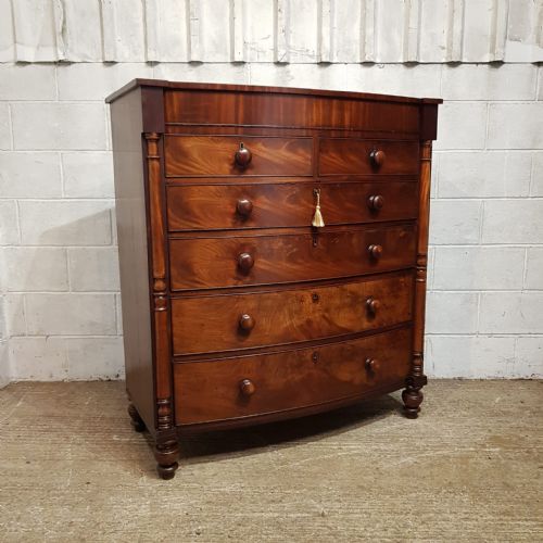 A VICTORIAN MAHOGANY 5HT CHEST OF DRAWERS C1870 - ADDITIONAL PHOTO 3