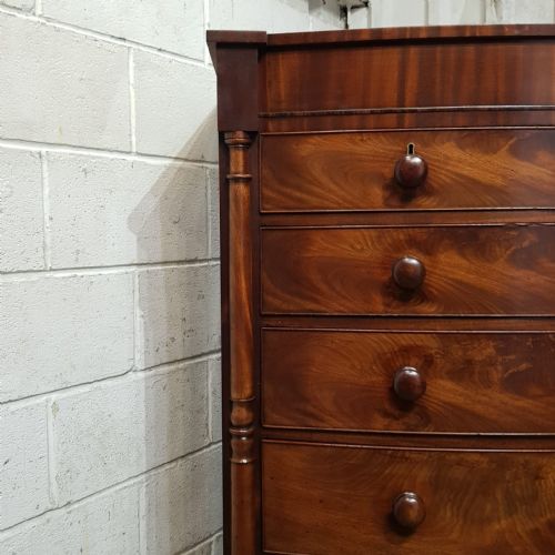 A VICTORIAN MAHOGANY 5HT CHEST OF DRAWERS C1870 - ADDITIONAL PHOTO 4