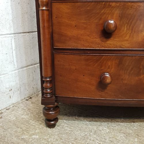 A VICTORIAN MAHOGANY 5HT CHEST OF DRAWERS C1870 - ADDITIONAL PHOTO 5