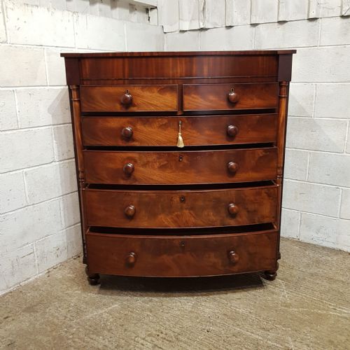 A VICTORIAN MAHOGANY 5HT CHEST OF DRAWERS C1870 - ADDITIONAL PHOTO 6