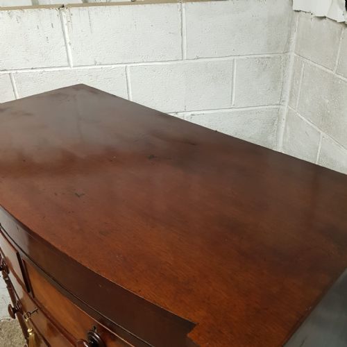 A VICTORIAN MAHOGANY 5HT CHEST OF DRAWERS C1870 - ADDITIONAL PHOTO 7