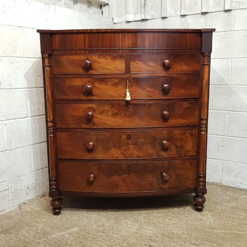 A VICTORIAN MAHOGANY 5HT CHEST OF DRAWERS C1870 - ADDITIONAL PHOTO 8
