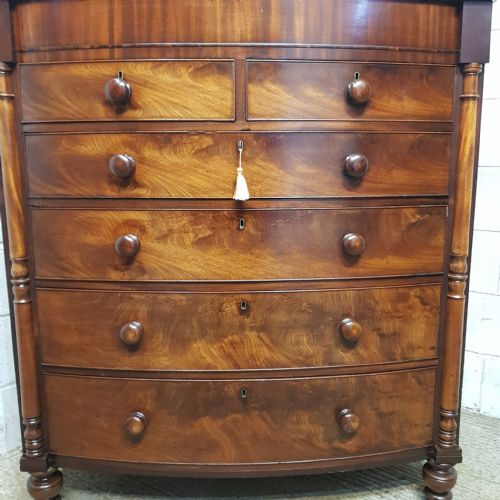 A VICTORIAN MAHOGANY 5HT CHEST OF DRAWERS C1870 - ADDITIONAL PHOTO 9