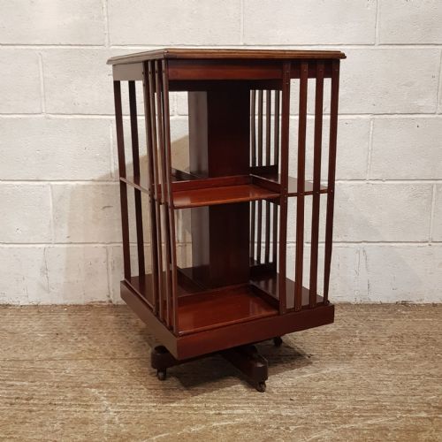 fig 1. AN EDWARDIAN MAHOGANY REVOLVING BOOKCASE C1900