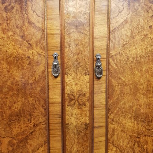 fig 1. A BURR WALNUT DOUBLE WARDROBE C1920