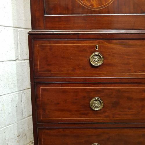 A GEORGE 3RD MAHOGANY CLOTHES PRESS C1790 - ADDITIONAL PHOTO 2