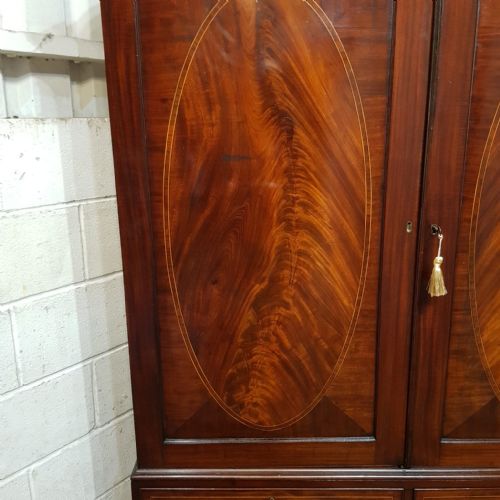 A GEORGE 3RD MAHOGANY CLOTHES PRESS C1790 - ADDITIONAL PHOTO 5