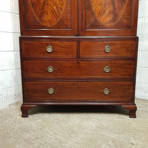 A GEORGE 3RD MAHOGANY CLOTHES PRESS C1790 - ADDITIONAL PHOTO 6