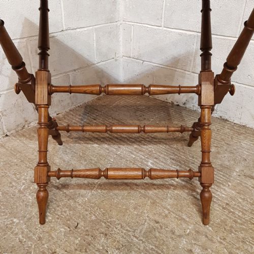A VICTORIAN OAK BUTLERS TRAY WITH STAND C1890 - ADDITIONAL PHOTO 6