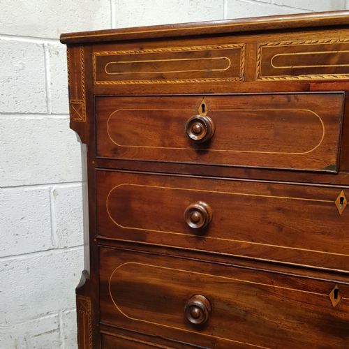 A VICTORIAN 4 HEIGHT CHEST OF DRAWERS C1860 - ADDITIONAL PHOTO 3