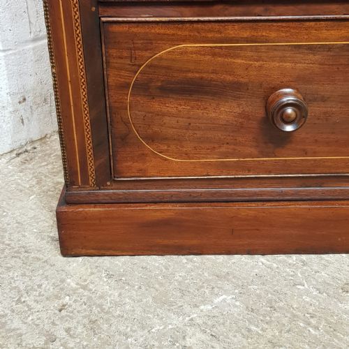 A VICTORIAN 4 HEIGHT CHEST OF DRAWERS C1860 - ADDITIONAL PHOTO 6