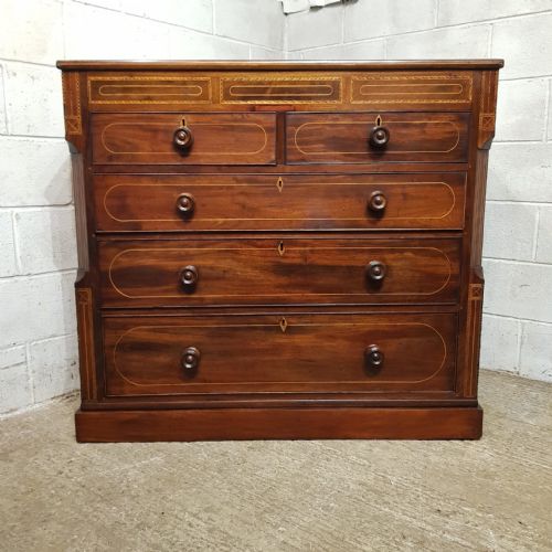 A VICTORIAN 4 HEIGHT CHEST OF DRAWERS C1860 - ADDITIONAL PHOTO 9