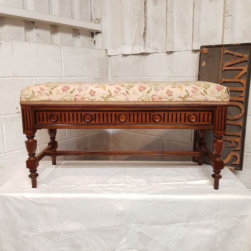 An Oak and Ebony Duet Piano Stool C1810