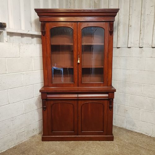 A VICTORIAN MAHOGANY LIBRARY BOOKCASE C1880 - ADDITIONAL PHOTO 11