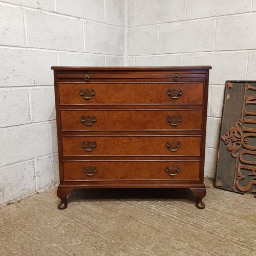 A Burr Walnut Bachelors Chest of Drawers C1920