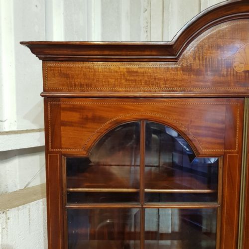 AN EDWARDIAN MAHOGANY BUREAU BOOKCASE C1900 - ADDITIONAL PHOTO 2