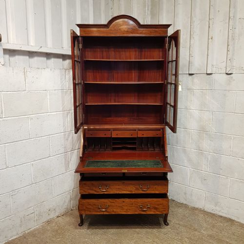 AN EDWARDIAN MAHOGANY BUREAU BOOKCASE C1900 - ADDITIONAL PHOTO 5