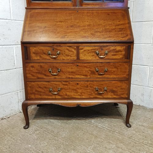 AN EDWARDIAN MAHOGANY BUREAU BOOKCASE C1900 - ADDITIONAL PHOTO 10