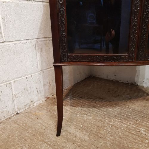 A LATE VICTORIAN MAHOGANY CHIPPENDALE STYLE BIJOUTERIE DISPLAY CABINET C1890 - ADDITIONAL PHOTO 3