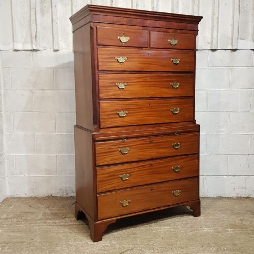 A GEORGE 3RD MAHOGANY CHEST ON CHEST C1800 - ADDITIONAL PHOTO 4