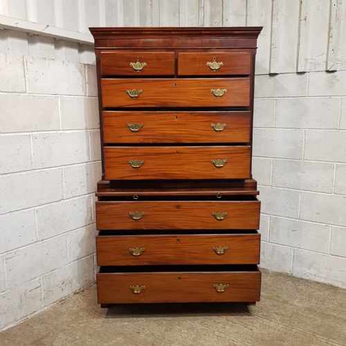 A GEORGE 3RD MAHOGANY CHEST ON CHEST C1800 - ADDITIONAL PHOTO 5