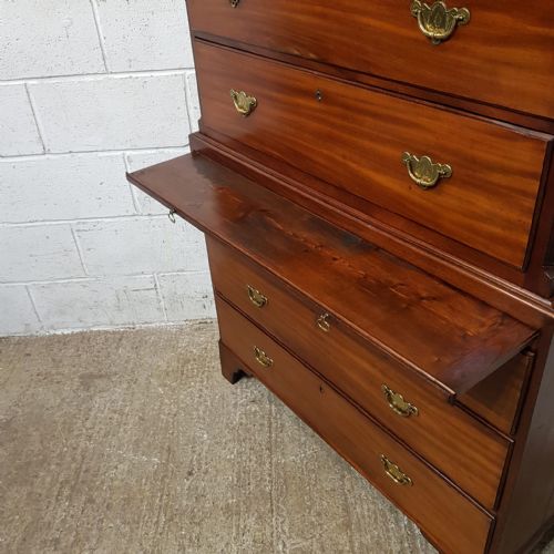 A GEORGE 3RD MAHOGANY CHEST ON CHEST C1800 - ADDITIONAL PHOTO 6