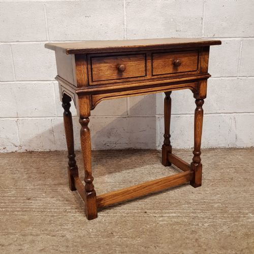 A PAIR OF OAK SIDE TABLES C1920 - ADDITIONAL PHOTO 2