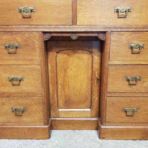 A LATE VICTORIAN OAK LIBRARY BOOKCASE C1890 - ADDITIONAL PHOTO 8