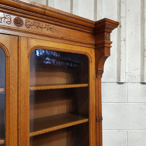 A LATE VICTORIAN OAK LIBRARY BOOKCASE C1890 - ADDITIONAL PHOTO 10