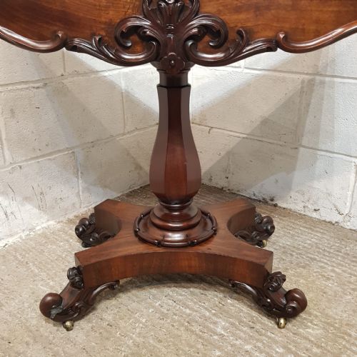 A WILLIAM 4TH MAHOGANY MARBLE TOPPED CONSOLE SIDE TABLE C1830 - ADDITIONAL PHOTO 1