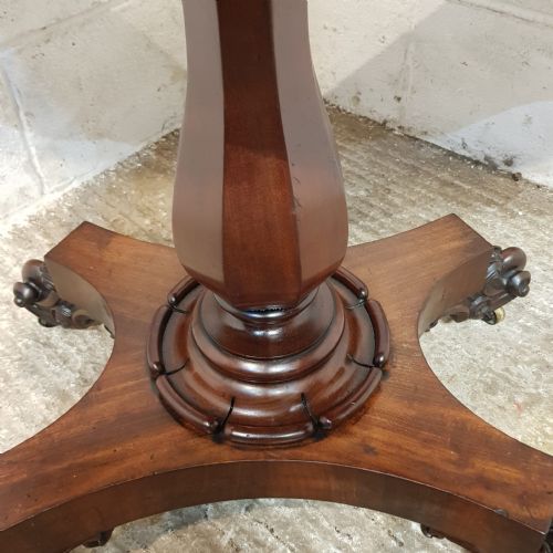 A WILLIAM 4TH MAHOGANY MARBLE TOPPED CONSOLE SIDE TABLE C1830 - ADDITIONAL PHOTO 6