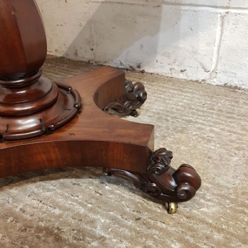 A WILLIAM 4TH MAHOGANY MARBLE TOPPED CONSOLE SIDE TABLE C1830 - ADDITIONAL PHOTO 7
