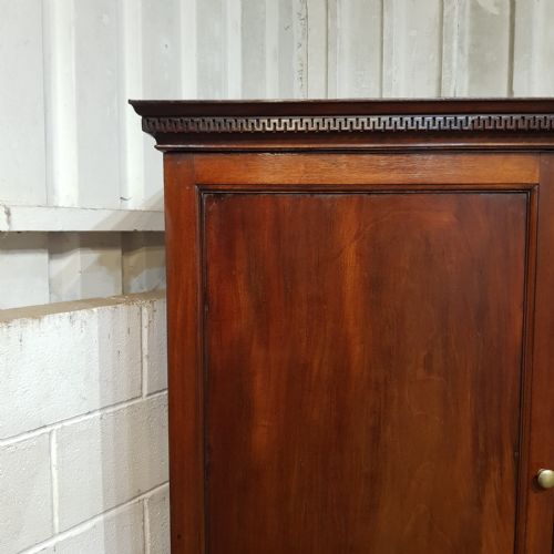 A GEORGE 3RD MAHOGANY DOUBLE WARDROBE C1810 - ADDITIONAL PHOTO 8