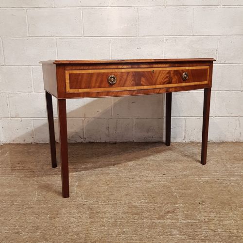 fig 1. A REGENCY MAHOGANY BOW FRONTED SIDE TABLE C1810
