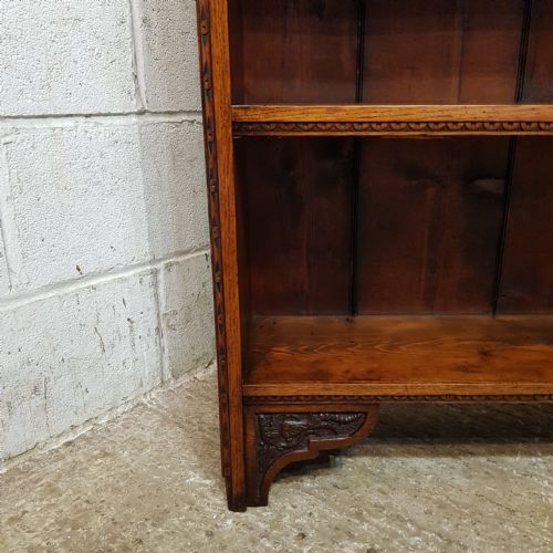 A PAIR OF OAK OPEN VICTORIAN BOOKCASES C1890 - ADDITIONAL PHOTO 1