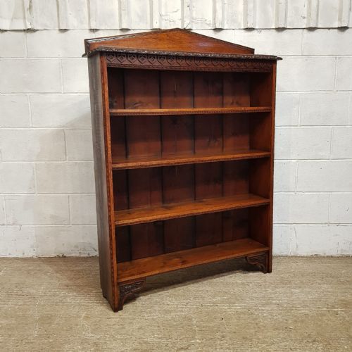 A PAIR OF OAK OPEN VICTORIAN BOOKCASES C1890 - ADDITIONAL PHOTO 3