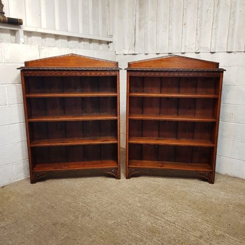 A PAIR OF OAK OPEN VICTORIAN BOOKCASES C1890 - ADDITIONAL PHOTO 10
