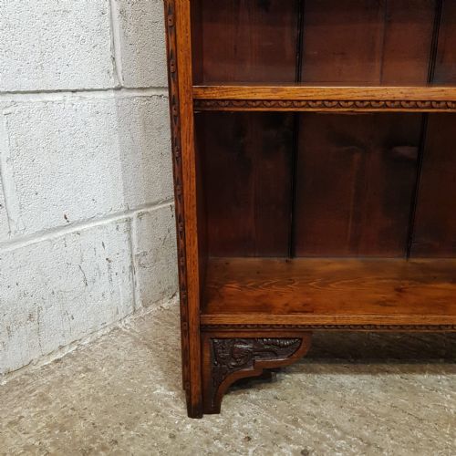 A PAIR OF OAK OPEN VICTORIAN BOOKCASES C1890 - ADDITIONAL PHOTO 11