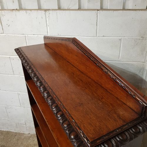 A PAIR OF OAK OPEN VICTORIAN BOOKCASES C1890 - ADDITIONAL PHOTO 12