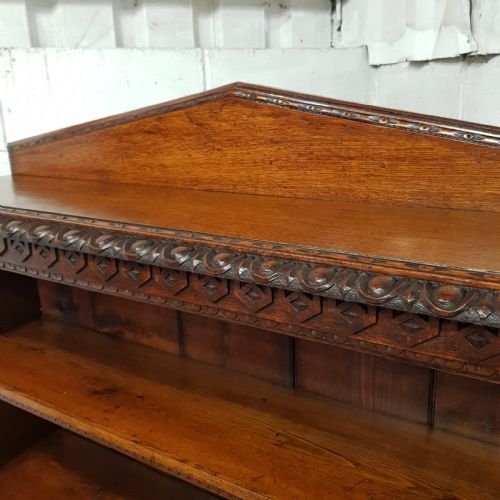 A PAIR OF OAK OPEN VICTORIAN BOOKCASES C1890 - ADDITIONAL PHOTO 13