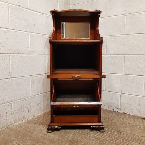 A MAHOGANY NARROW SIDE CABINET C1890 - ADDITIONAL PHOTO 4