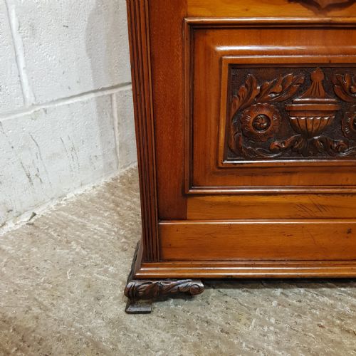 A MAHOGANY NARROW SIDE CABINET C1890 - ADDITIONAL PHOTO 5