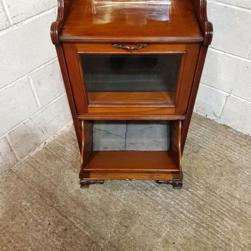 A MAHOGANY NARROW SIDE CABINET C1890 - ADDITIONAL PHOTO 6