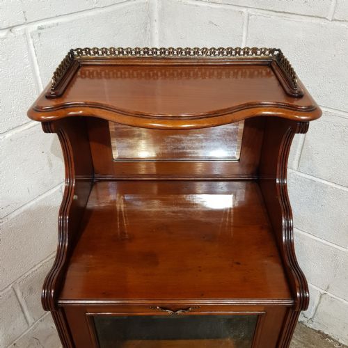 A MAHOGANY NARROW SIDE CABINET C1890 - ADDITIONAL PHOTO 7